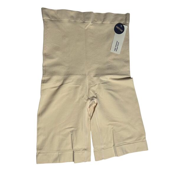 Empetua High Waisted Nude Slimming Compression Shaper Shorts Medium Large New - Picture 1 of 5